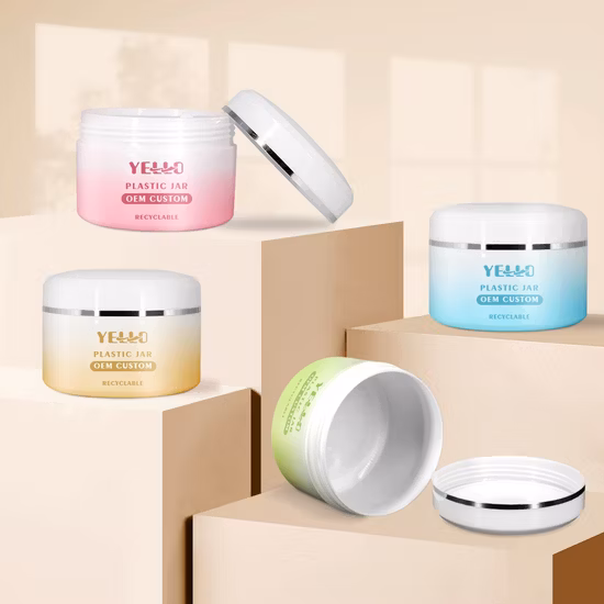 숟가락을 가진 주문 화장품 포장 스킨케어 30g 50g 100g 200g 250g 500g 플라스틱 크림 단지